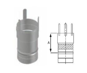 DuraVent 3'' FasNSeal Slantfin Concept & New Yorker PVCG Series Termination Appliance Adapter - FSA-NYV3 // FSA-NYV3
