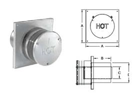 DuraVent 5x8 DirectVent Pro Round Horizontal Termination Cap - 58DVA-HRCS // 58DVA-HRCS