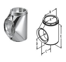 DuraVent 5'' DuraTech Tee With Cap - Stainless Steel - 9367SS // 5DT-T-SS