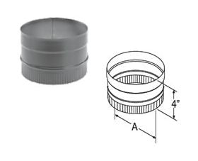 DuraVent 6'' DuraBlack Stovetop Adapter - Metric - 4706 // 6DBK-ADM