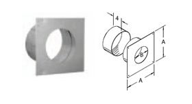 DuraVent 4x6 DirectVent Pro Universal Wall Thimble - 46DVA-WTU // 46DVA-WTU