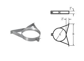 DuraVent 7'' DuraPlus Wall Strap - Stainless Steel - 9168SS // 7DP-WSSS