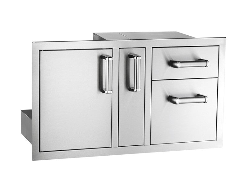 Access Door with Platter Storage & Double Drawer