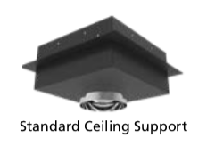 Black Standard Ceiling Support
