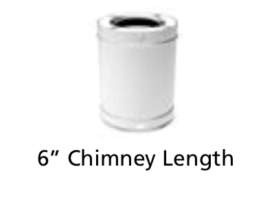 6" SS Chimney Length (Case of 2, SOLD AS EACH)