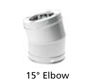 15° SS Elbow (Case of 2, SOLD AS EACH)