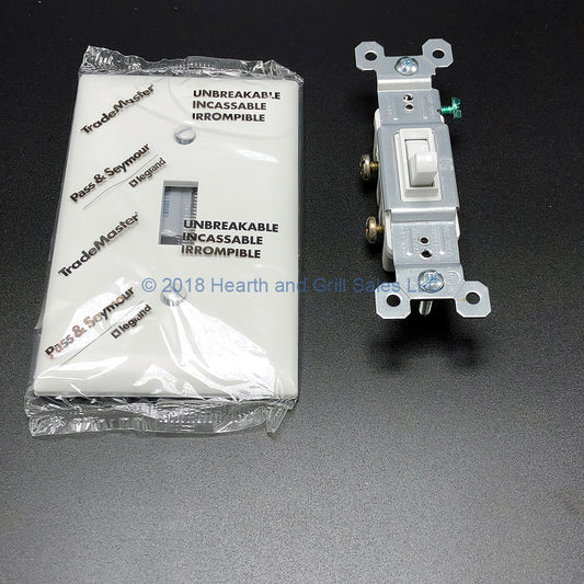 Wall Switch Kit, On/Off, White