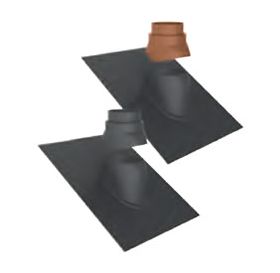 DuraVent 3" PolyPro Adjustable Roof Flashing - terra-cotta 5/12-12/12 pitch - 3PPS-F12-TC