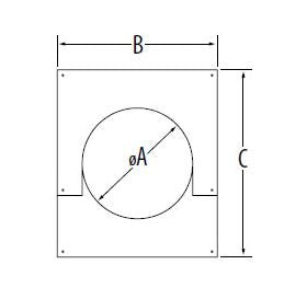 DuraVent 6" PolyPro Double Wall Firestop Spacer HZ - 6PPS-FSSDW
