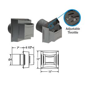 DuraVent 4x6" DirectVent Pro DVA Horizontal Cap V2 - 46DVA-H2