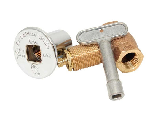 Straight Gas Line Valve with Key