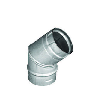 DuraVent PelletVent Pro 45 Degree Elbow - Black - 3PVP-E45B // 3PVP-E45B