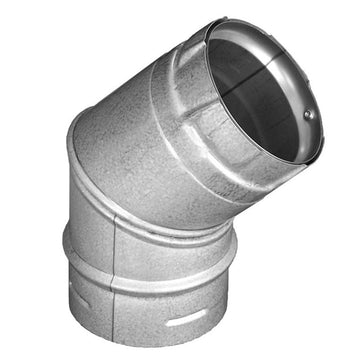 DuraVent PelletVent Pro 45 Degree Elbow - Black - 4PVP-E45B // 4PVP-E45B