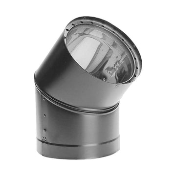 DuraVent 8'' DVL Double-Wall Black 45 Degree Elbow - 8845 // 8DVL-E45