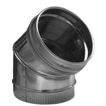 DuraVent 6'' DuraLiner 45 Degree Stainless Steel Elbow - 4645 // 6DLR-E45SS
