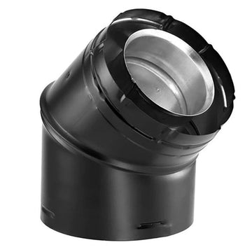 DuraVent 4x6 DirectVent Pro 45 Degree Elbow - Black - 46DVA-E45B // 46DVA-E45B