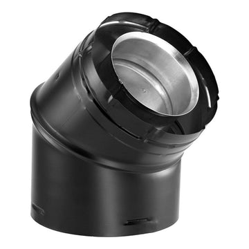 DuraVent 5x8 DirectVent Pro 45 Degree Elbow - Black - 58DVA-E45B // 58DVA-E45B