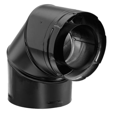DuraVent 5x8 DirectVent Pro 90 Degree Elbow - Black - 58DVA-E90B // 58DVA-E90B