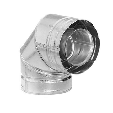 DuraVent 5x8 DirectVent Pro 90 Degree Elbow - Galvanized - 58DVA-E90 // 58DVA-E90