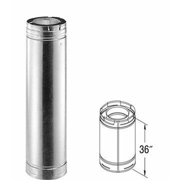 DuraVent DirectVent Pro 5x8 Pipe Length 36'' - Galvanized - 58DVA-36 // 58DVA-36