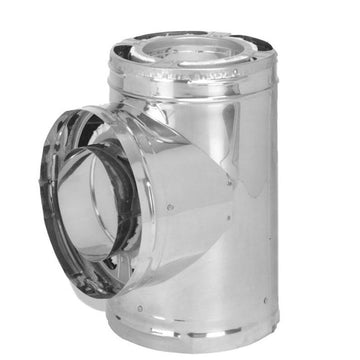 DuraVent 6'' DuraPlus Tee with Cap - Stainless Steel - 9067SS // 6DP-TSS