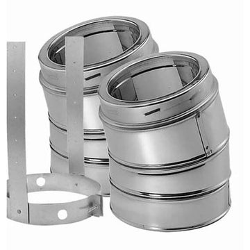 DuraVent 16'' DuraTech 15 Degree Elbow - Stainless Steel - 99464SS // 16DT-E15SS