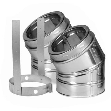 DuraVent 6'' DuraTech 30 Degree Elbow Kit - Stainless Steel - 9466KIT // 6DT-E30KSS