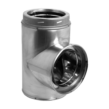 DuraVent 7'' Standard Tee w/Cap - Stainless Steel - 9575SS // 7DT-STSS