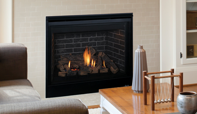 40" DV, NG, Elec, Charred Oak Logs, Top/Rear