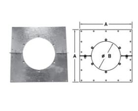 DuraVent 30" Round B-Vent Firestop Support Plate - 30BVFSP