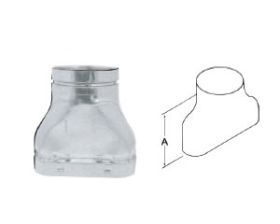 DuraVent 5" Oval B-Vent Adapter Oval-Round - 5BVOAOR