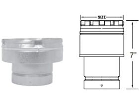 DuraVent 26"x30" Round B-Vent Increaser - 26BVX30