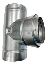 DuraVent 6"x6"x4" Round B-Vent Reducing Tee - 6BVTR4