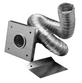 4" PelletVent Pro Fresh Air Intake Kit (includes:  faceplate w/screen and deflector, 3" aluminum flex, [2] clamp)