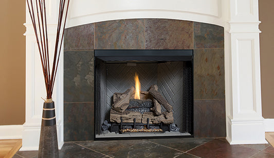 42" Firebox, 28" Tall Opening, White Herringbone Refractory