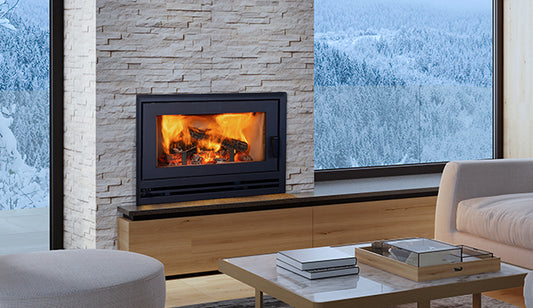 EPA Certified Fireplace, Traditional, White Smooth