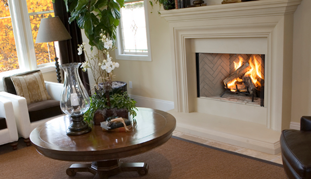 43" Fireplace, Grey Herringbone Refractory Panels
