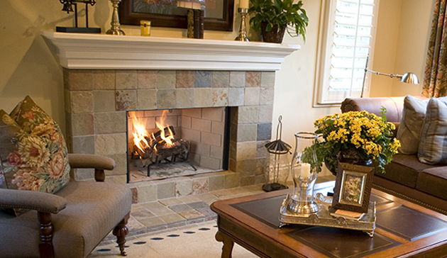 38" Fireplace, Grey Stacked Refractory Panels