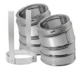 DuraVent 5'' DuraTech 30 Degree Elbow Kit - Stainless Steel - 9366KIT // 5DT-E30KSS